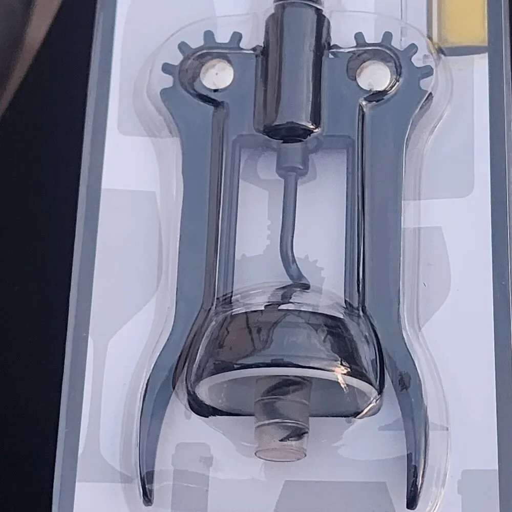 NWT Bar Winged Corkscrew Black On Black Winged. Metal Plastic Wine Bottle Opener